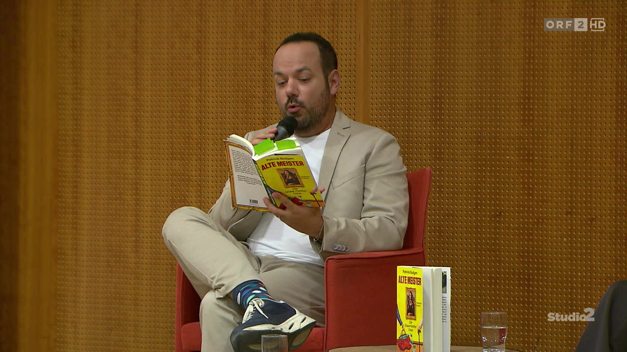 TV-Bericht von der Buchpremiere: Patrick Budgen liest aus „Alte Meister“